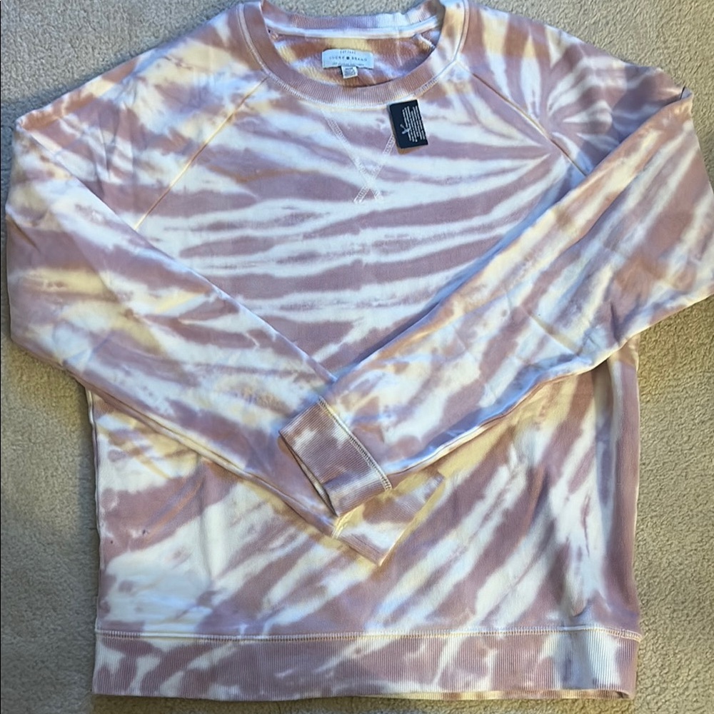 Womens Tie-Dye Sweater - Purple and White